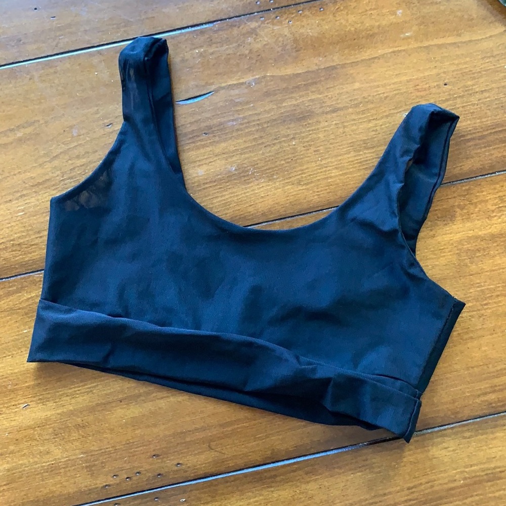 Underbares black mesh u-bra